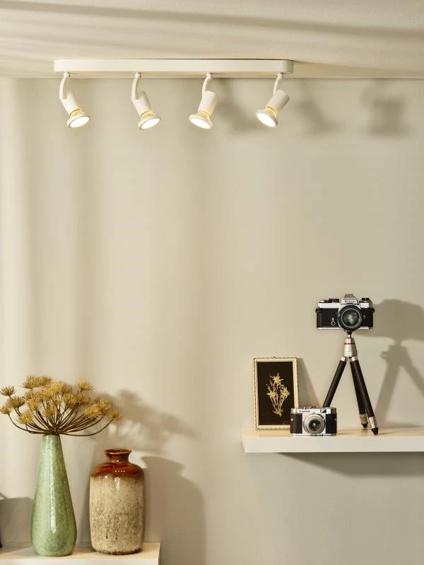 Lucide JASTER-LED - Spot plafond - LED - GU10 - 4x5W 2700K - Blanc - ambiance 1